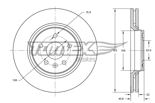 Brzdový kotúč TOMEX Brakes